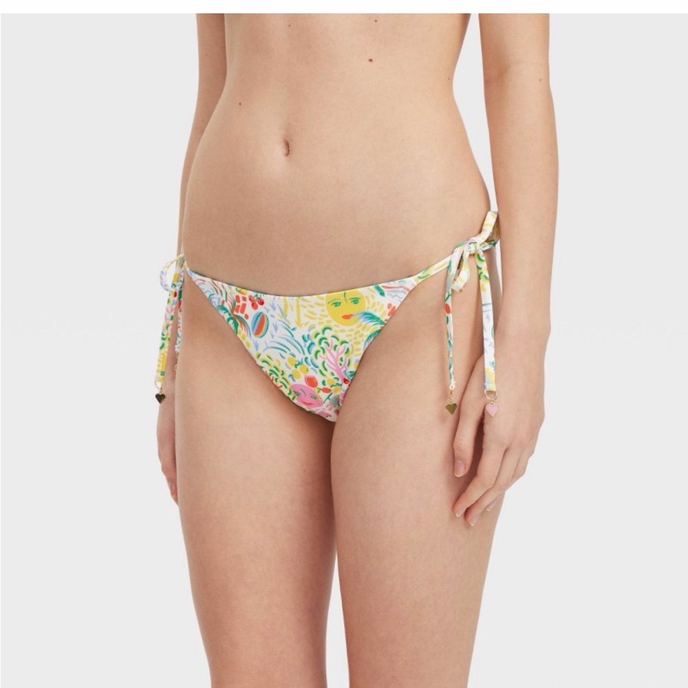 Roller Rabbit Target Reversible Side Tie Bikini Bottom XXS Vacation Print NWT